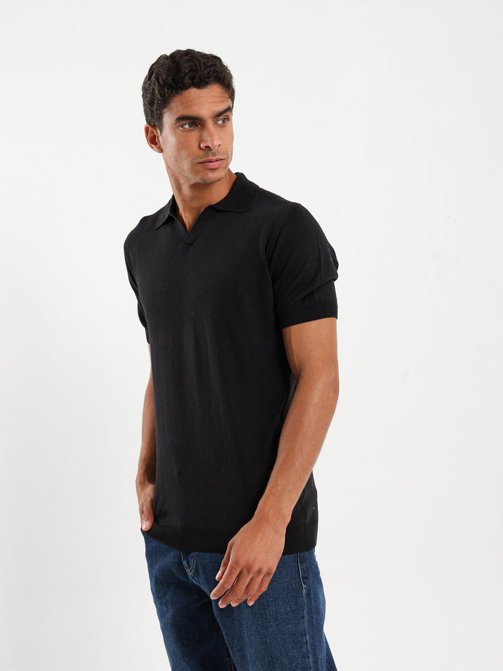 V-Placket Tricot Polo