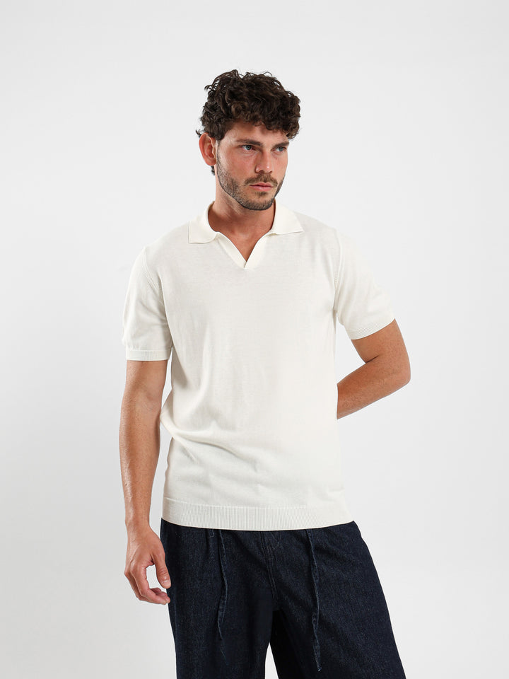 V-Placket Tricot Polo