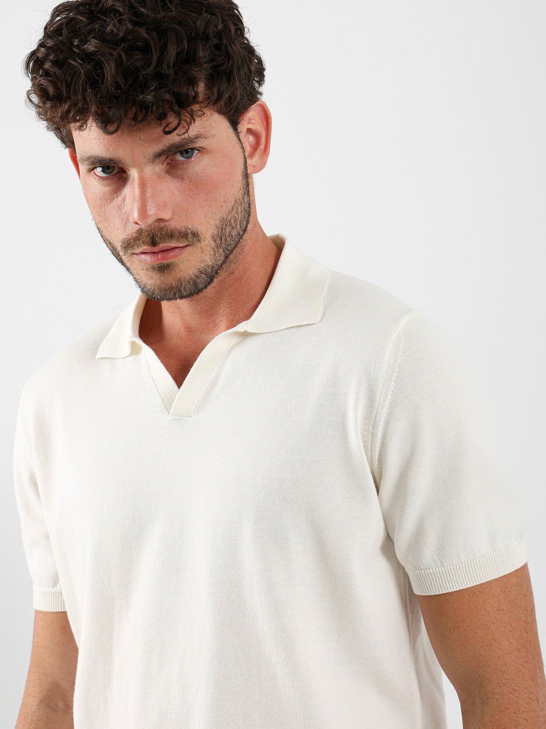 V-Placket Tricot Polo
