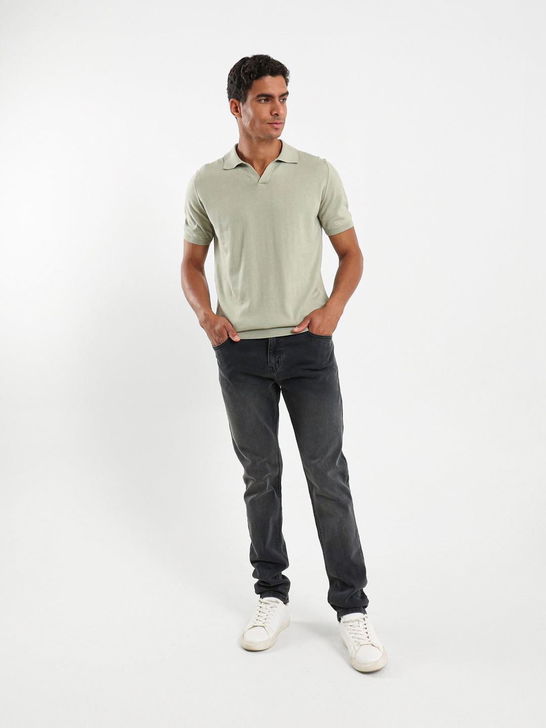 V-Placket Tricot Polo