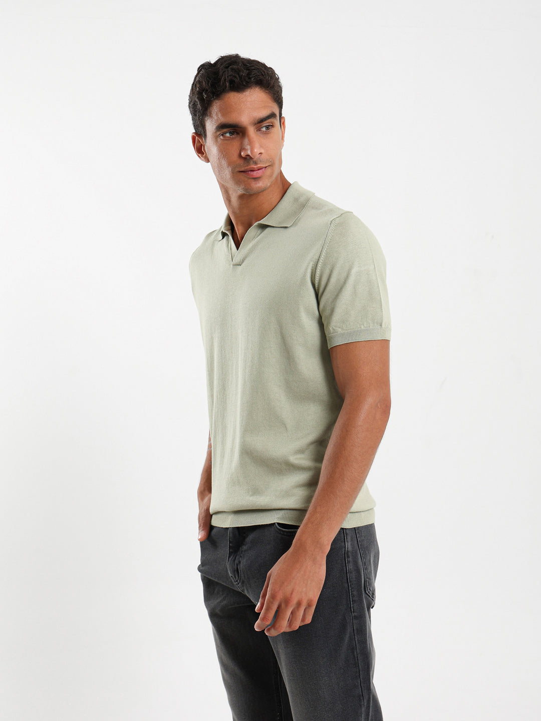 V-Placket Tricot Polo