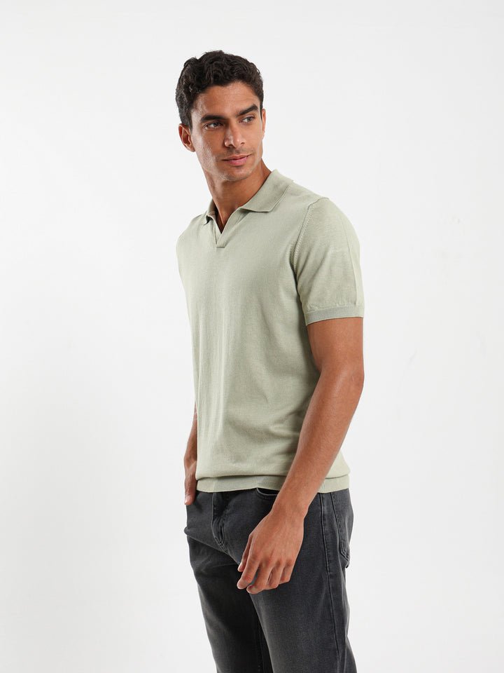 V-Placket Tricot Polo