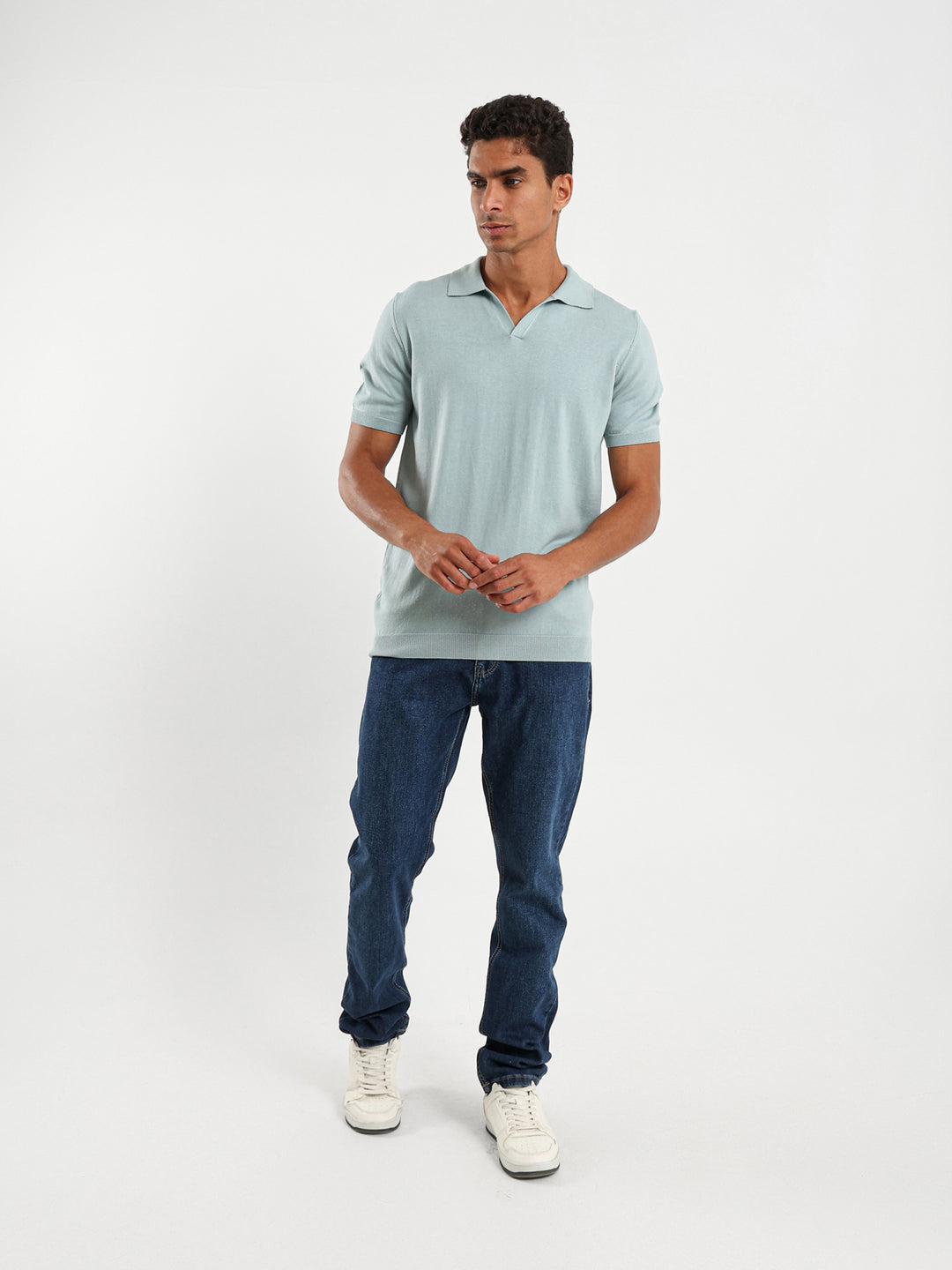 V-Placket Tricot Polo