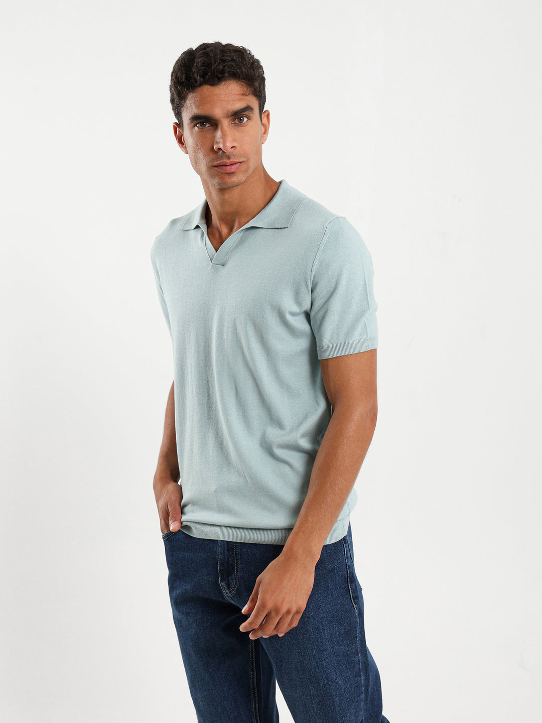 V-Placket Tricot Polo