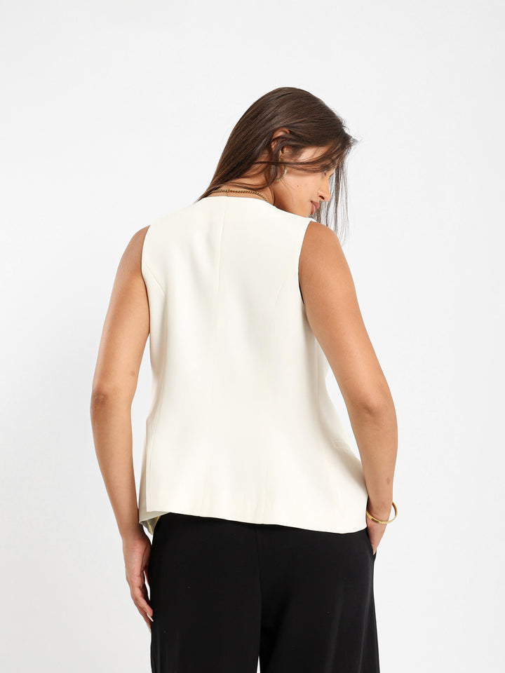 Fancy Button Jacket Vest