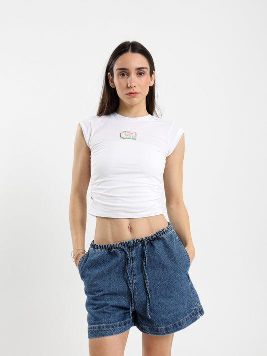 The Only Fish Tin Print T-Shirt With Side Detail