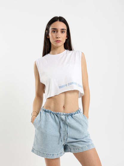 More Sunsets Please Print Sleeveless Top