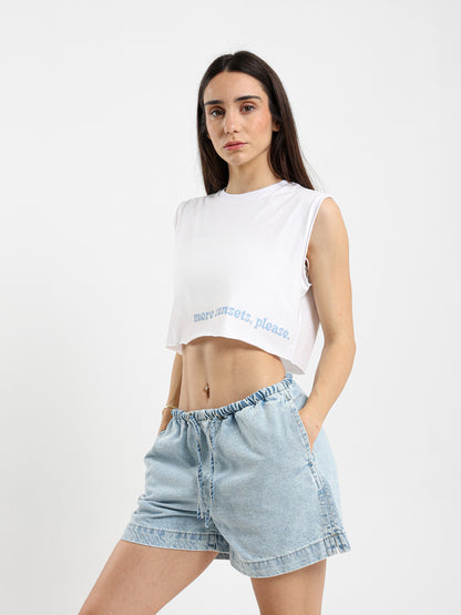More Sunsets Please Print Sleeveless Top