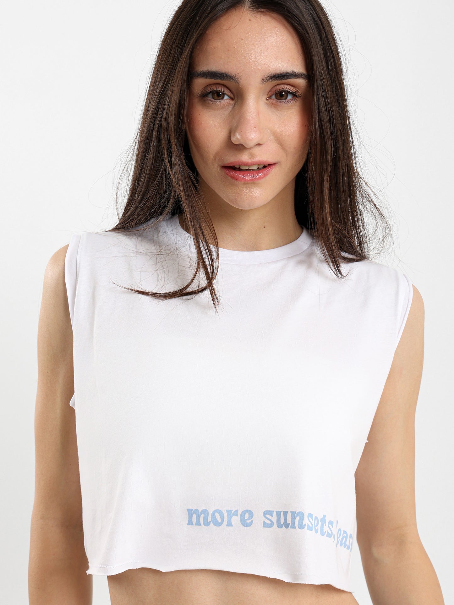 More Sunsets Please Print Sleeveless Top