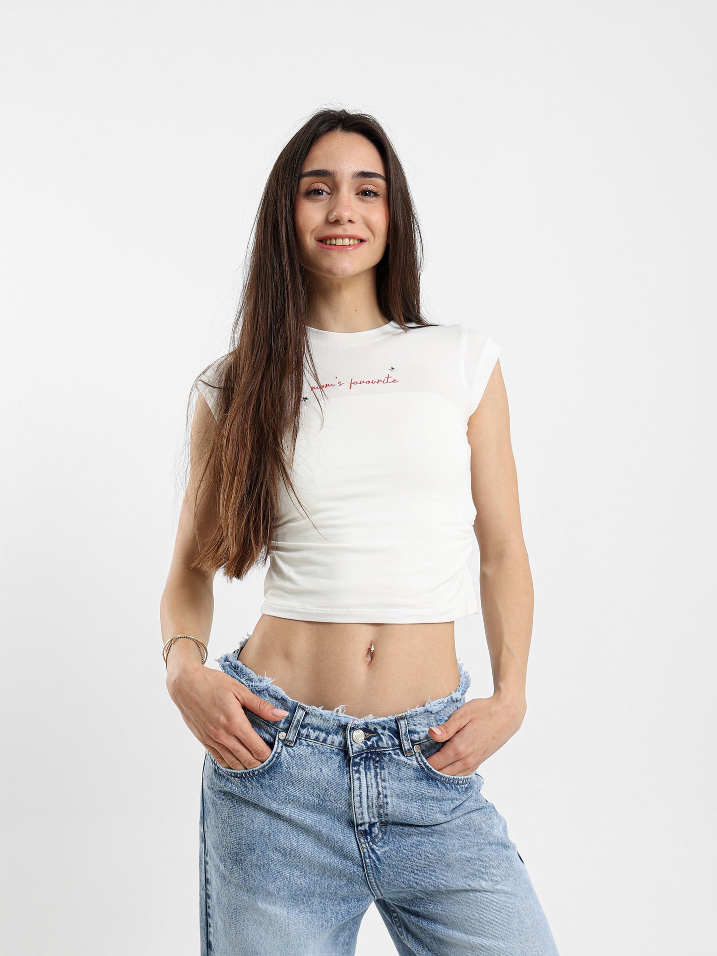 Mom's Favorite Print Fitted T-Shirt