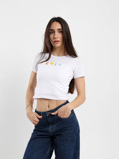 Summer Elements Print Baby Tee