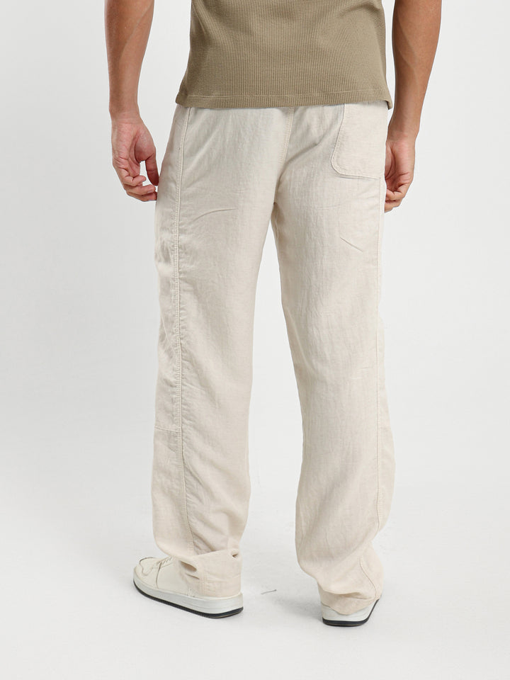 Loose Fit Pants with Side Cuts