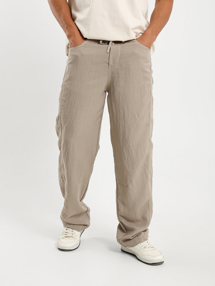 Loose Fit Pants with Side Cuts