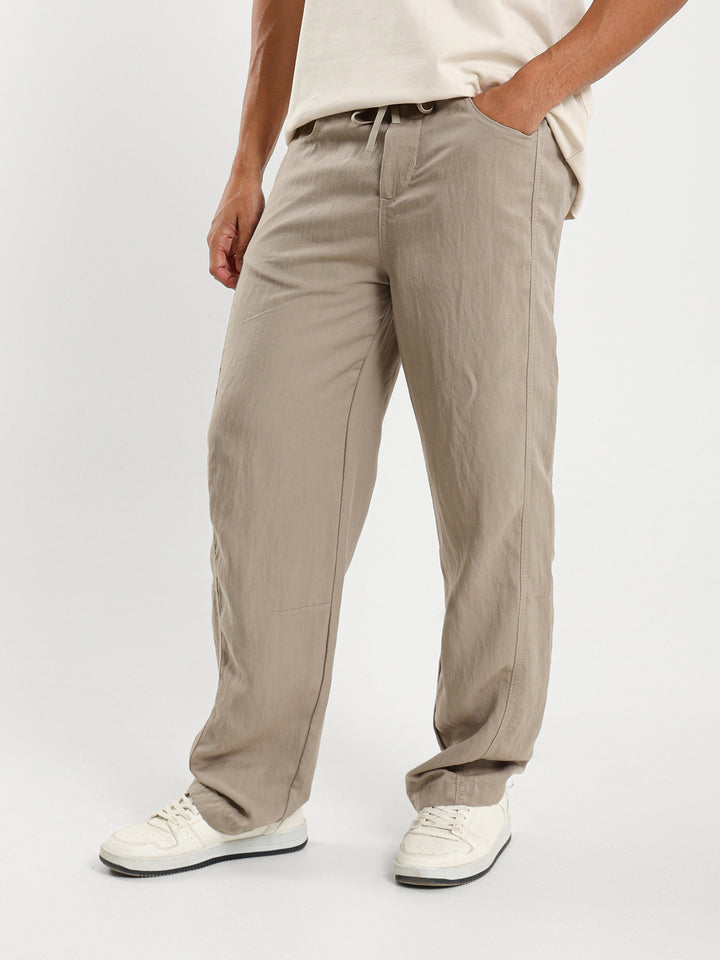 Loose Fit Pants with Side Cuts