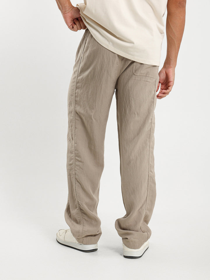 Loose Fit Pants with Side Cuts