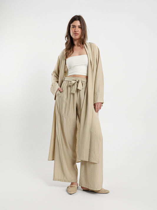 Long Open Wrinkled Kimono