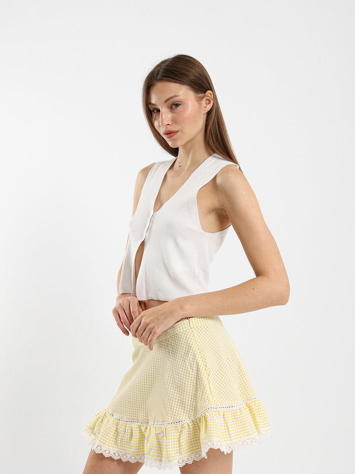 Sleeveless Top With Hooks