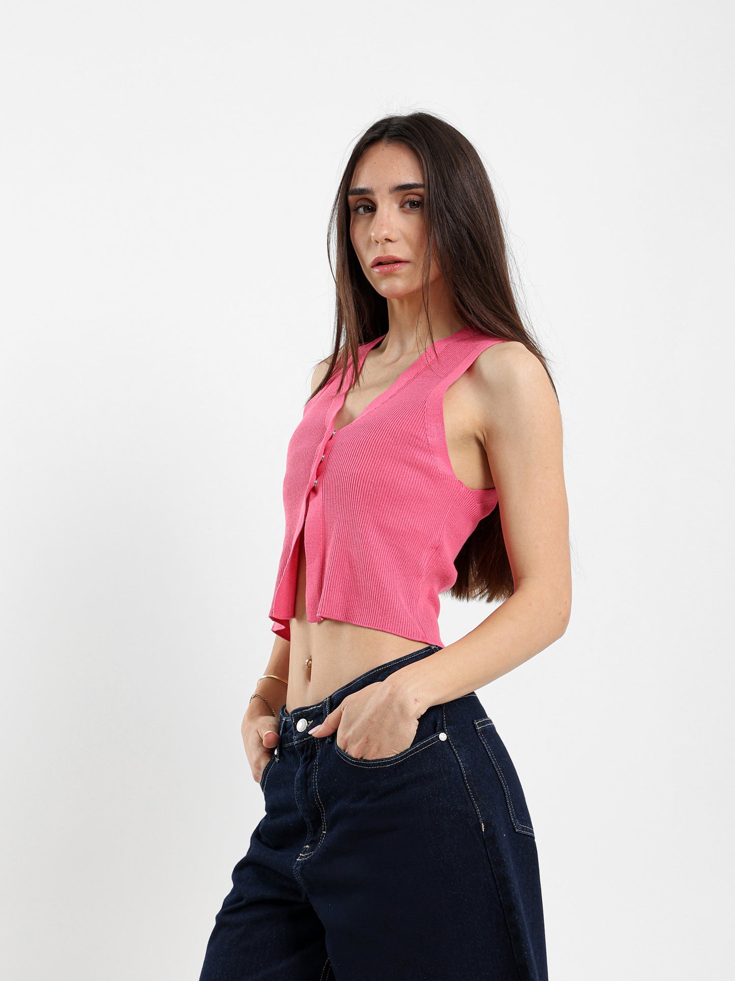 Sleeveless Top With Hooks