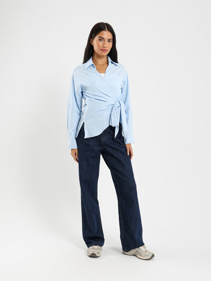 Stripe Wrap Shirt