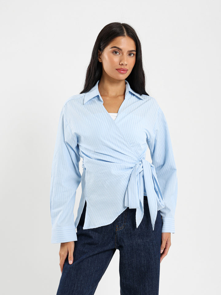 Stripe Wrap Shirt