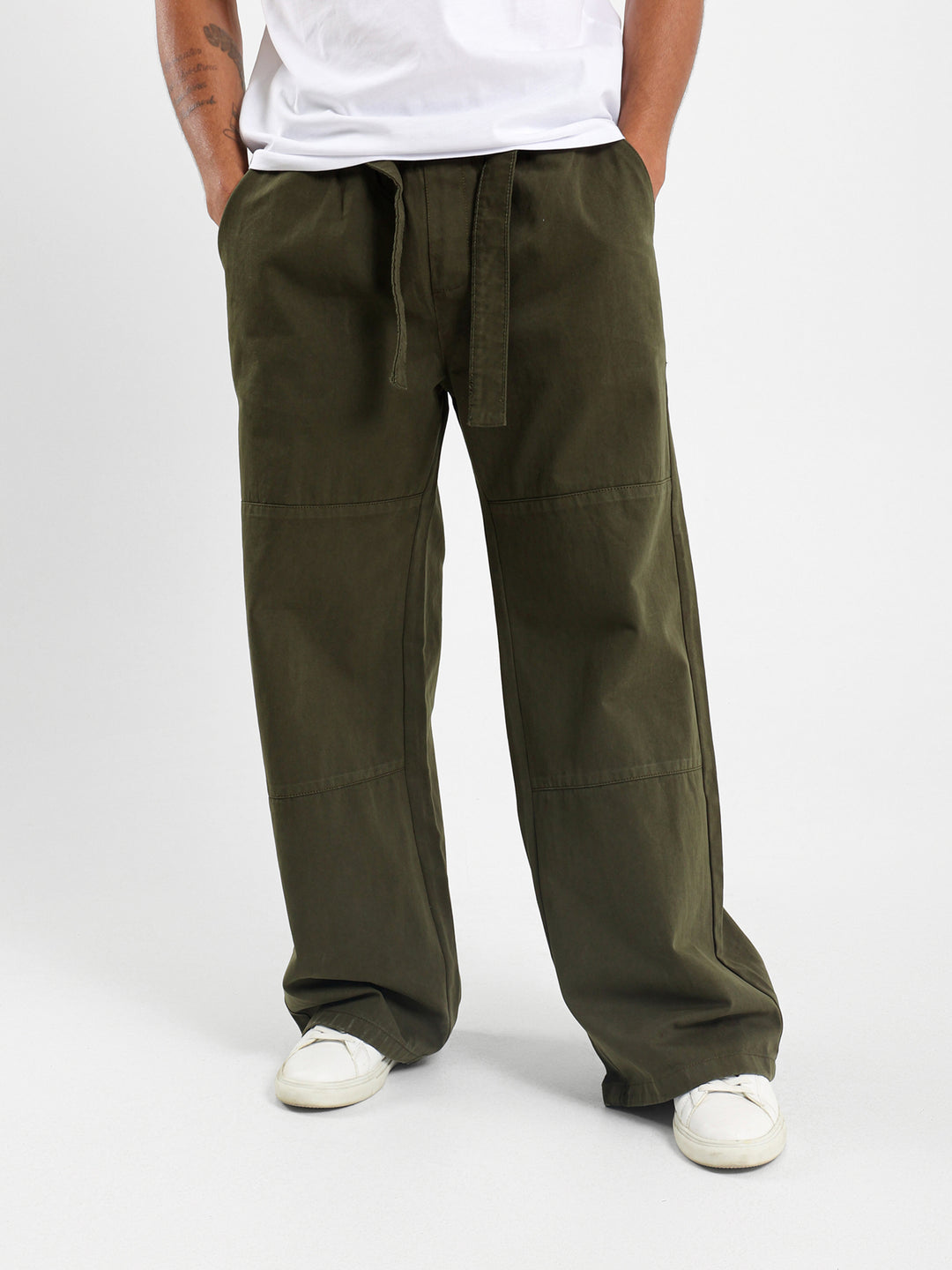 Relaxed Belted Pants