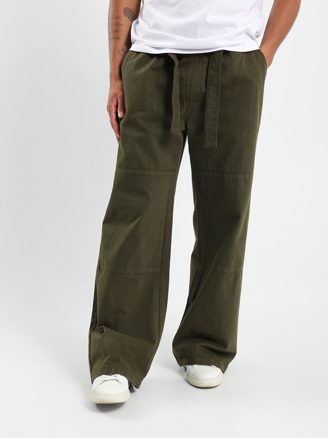 Relaxed Belted Pants