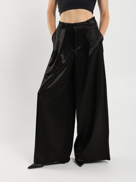 Wide Leg Pants With Dart Detail