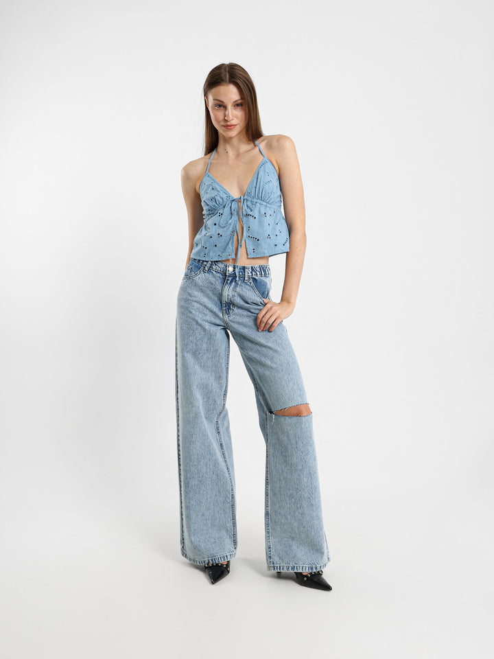 Halter Neck Front Tie Top