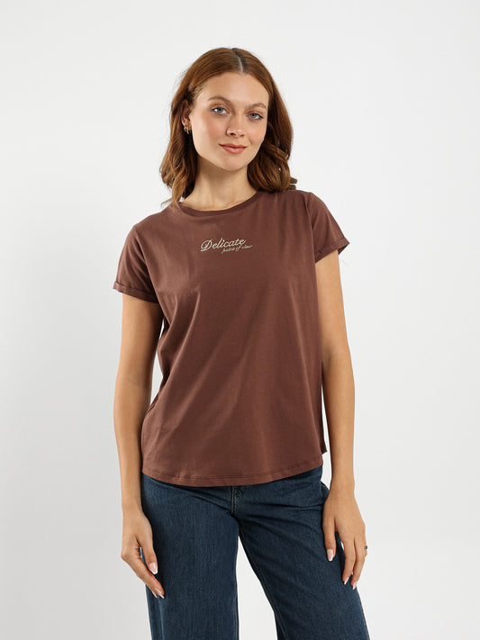 Delicate Point of View Print T-Shirt