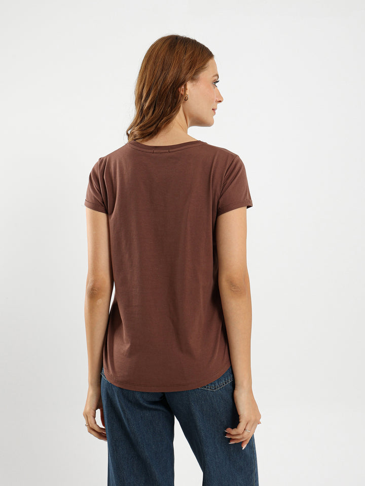 Delicate Point of View Print T-Shirt