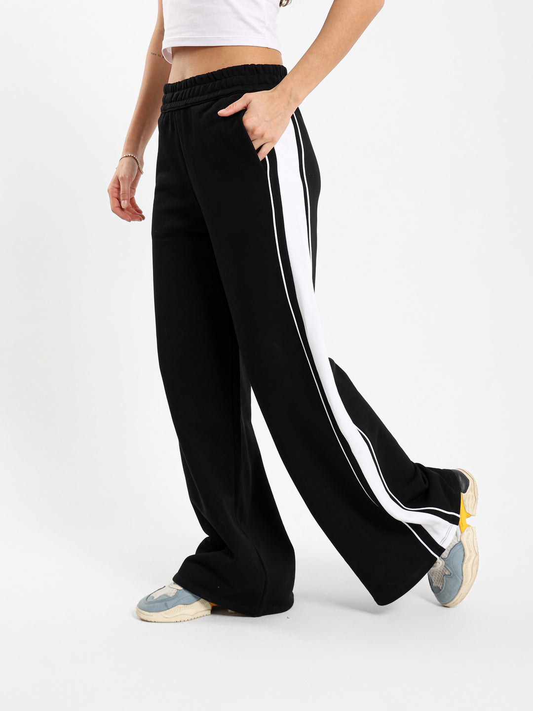 Oversized Sweatpants With Side Stripe