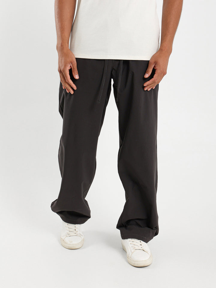 Nylon Pants with Leg Snap Hem