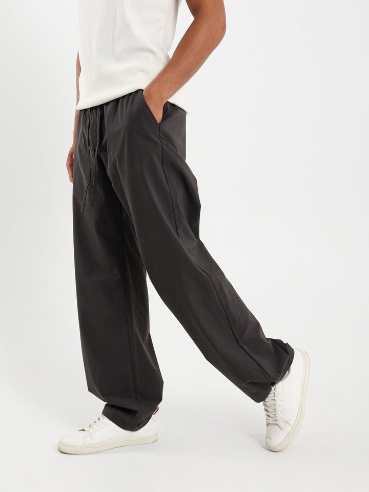 Nylon Pants with Leg Snap Hem