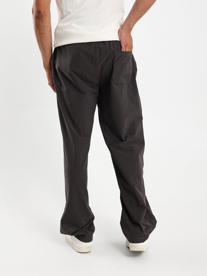 Nylon Pants with Leg Snap Hem