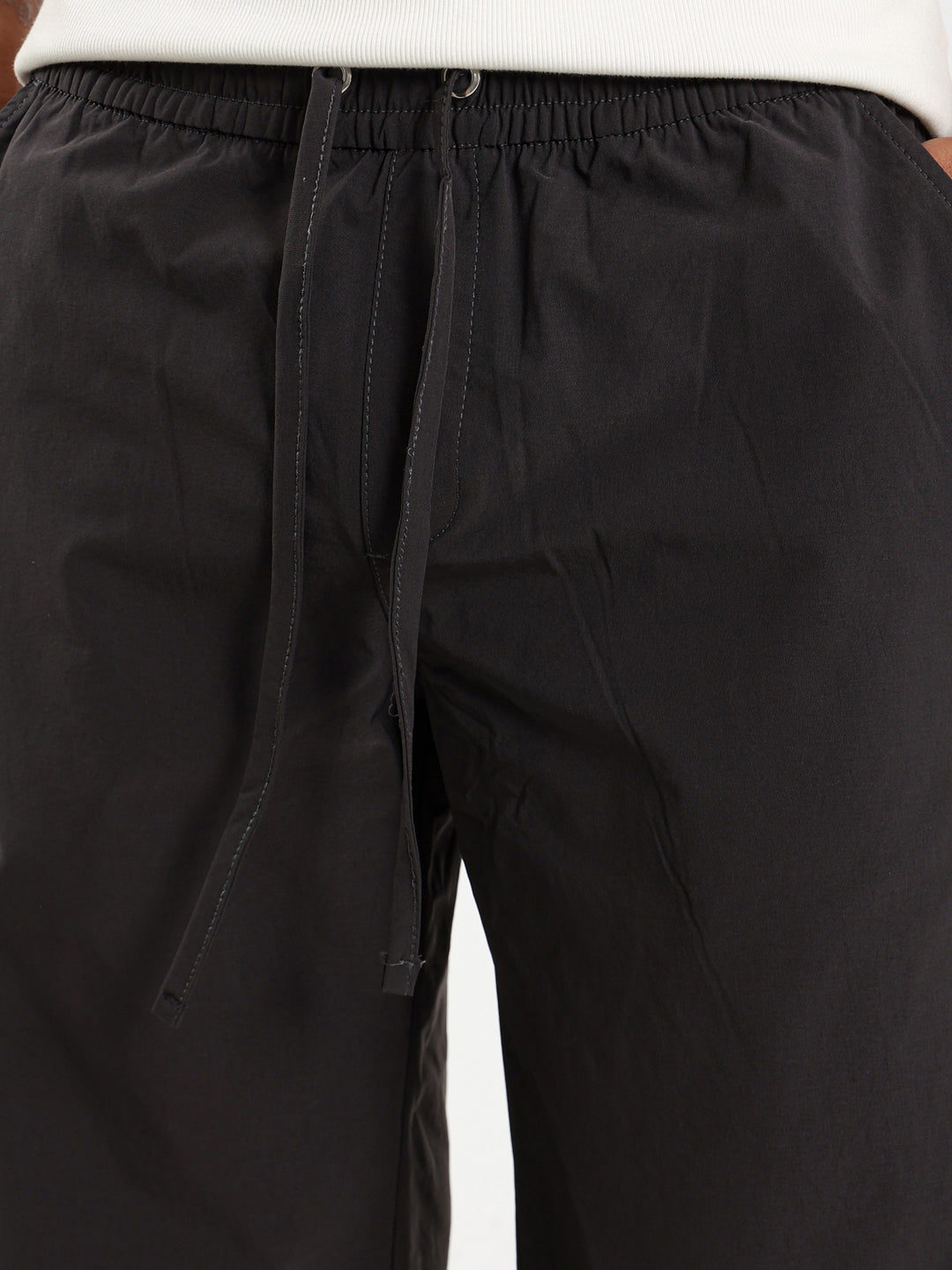 Nylon Pants with Leg Snap Hem