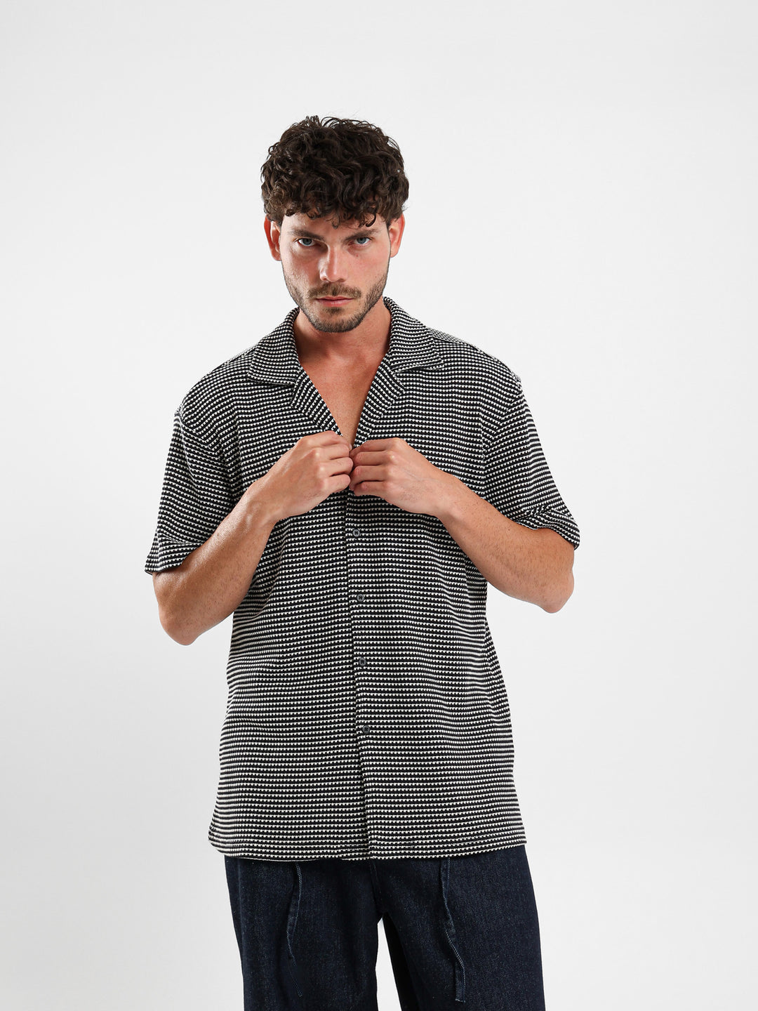 Camp Collar Half-Sleeve Shirt