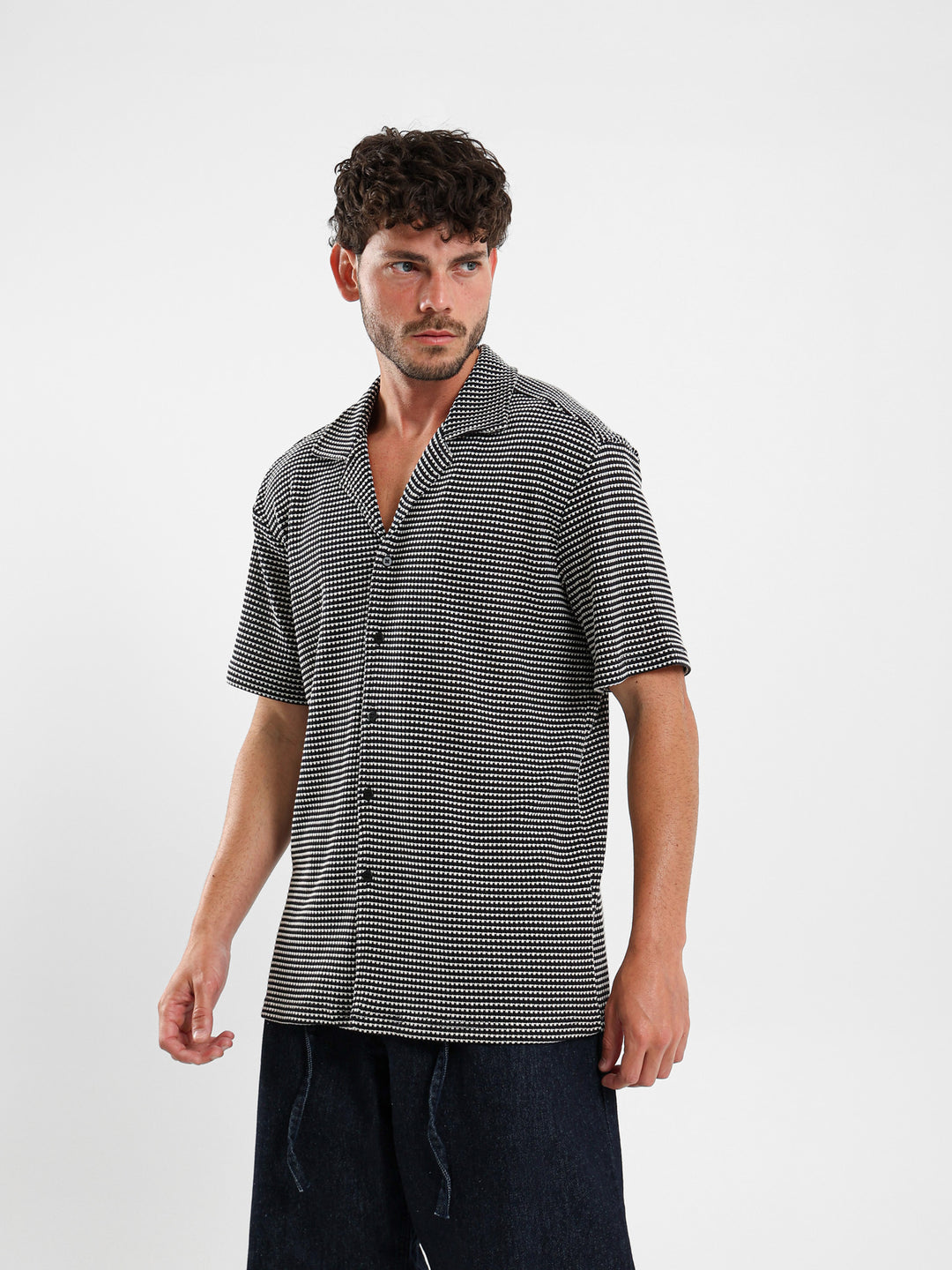 Camp Collar Half-Sleeve Shirt