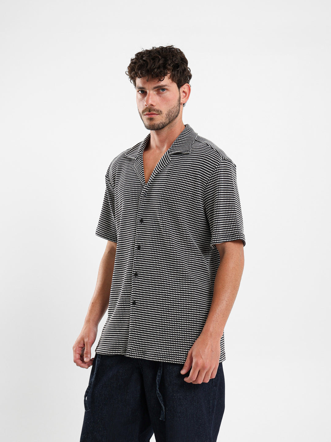 Camp Collar Half-Sleeve Shirt