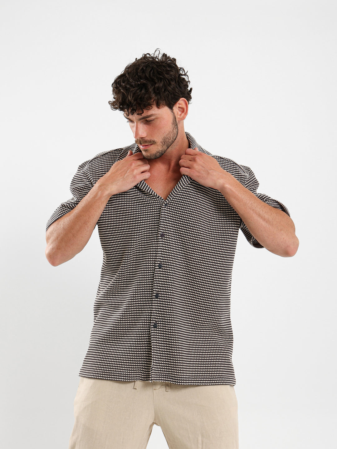 Camp Collar Half-Sleeve Shirt