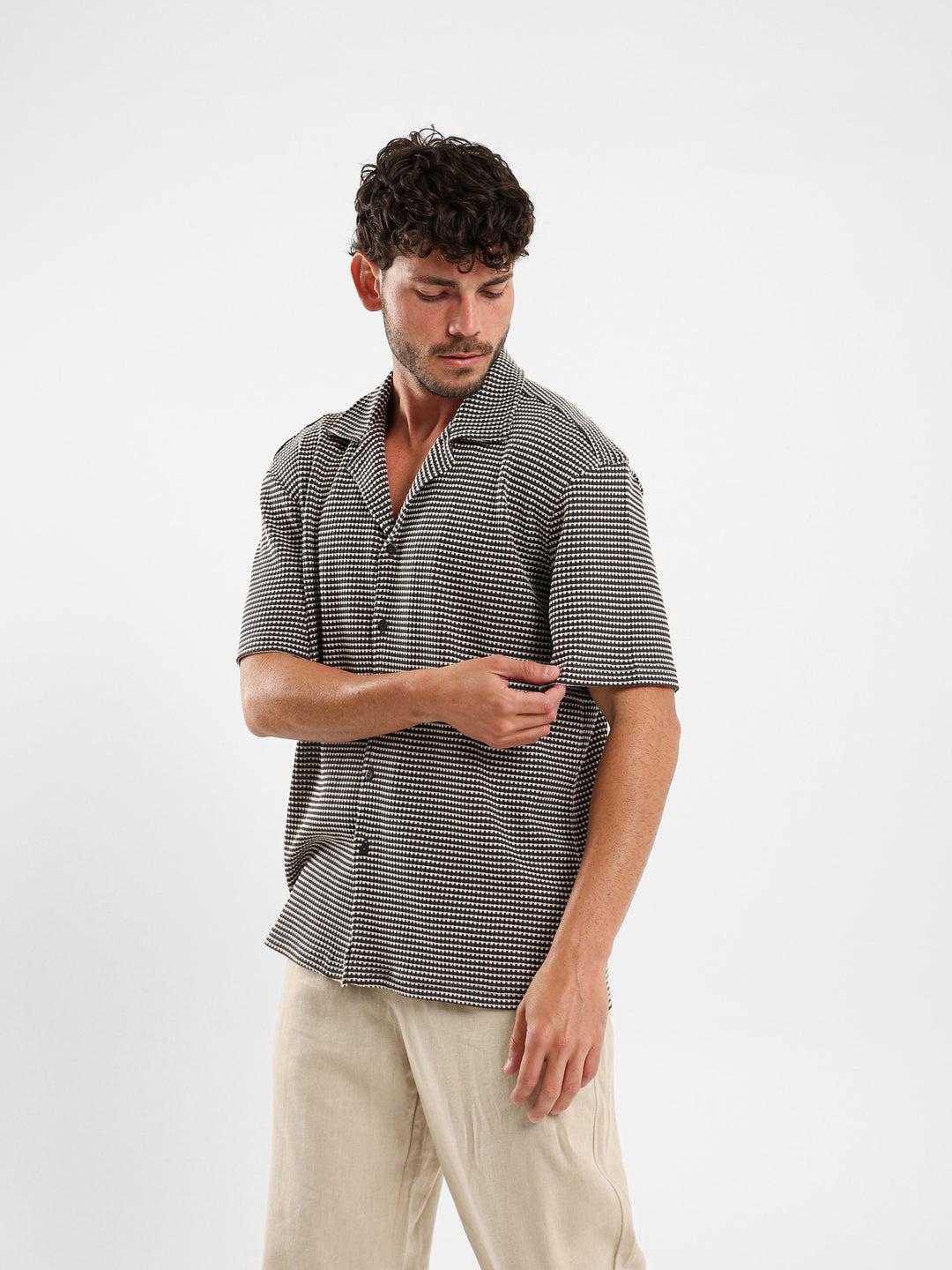 Camp Collar Half-Sleeve Shirt