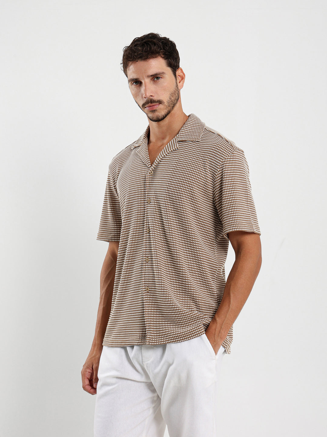 Camp Collar Half-Sleeve Shirt