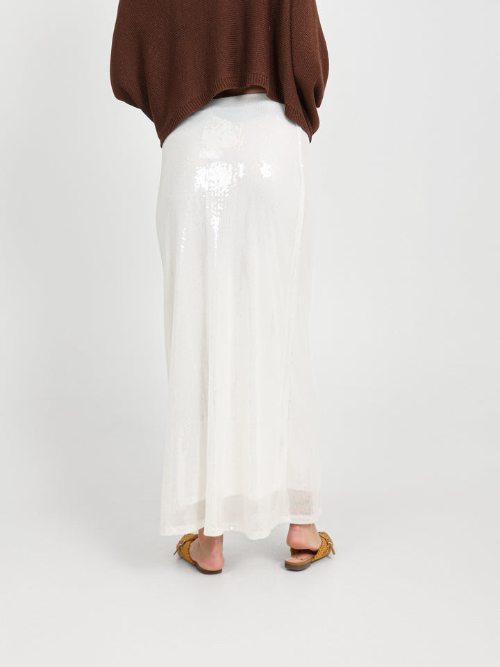 Low-Waist Sequin Maxi Skirt