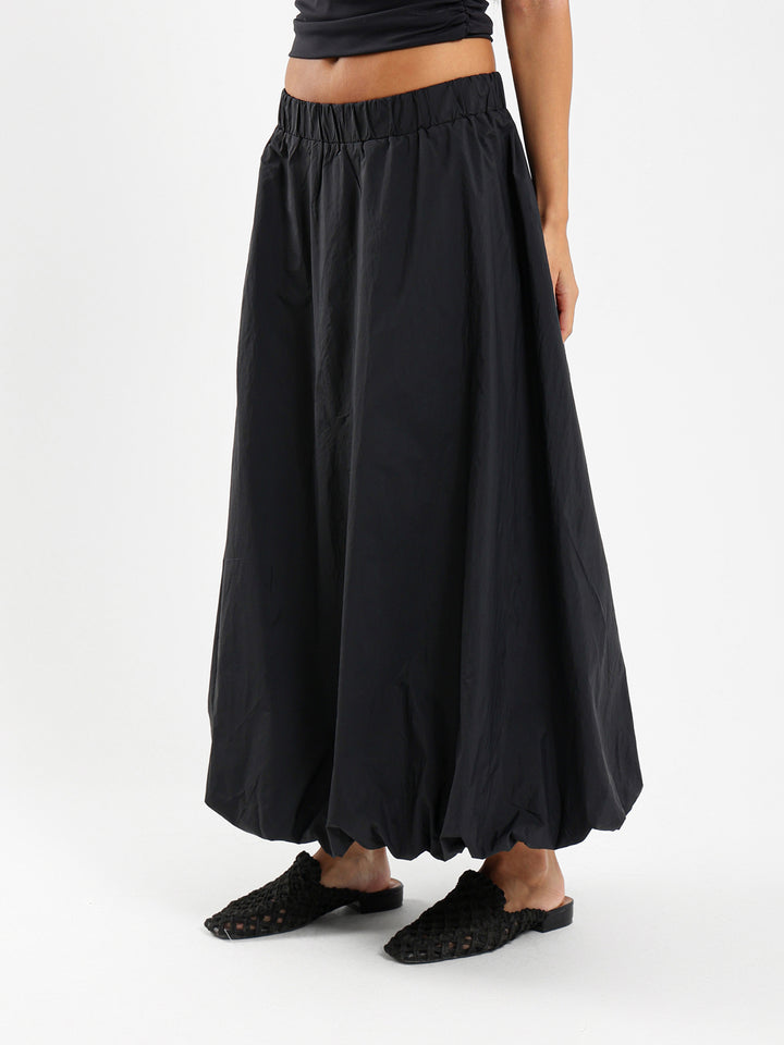 Balloon Hem Maxi Skirt