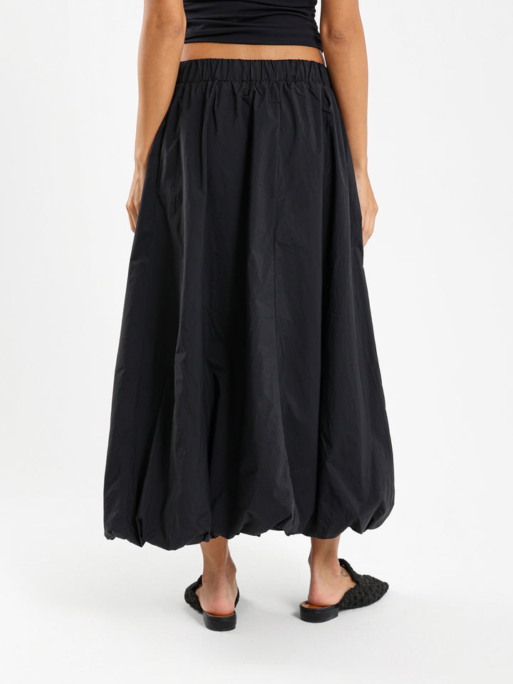 Balloon Hem Maxi Skirt