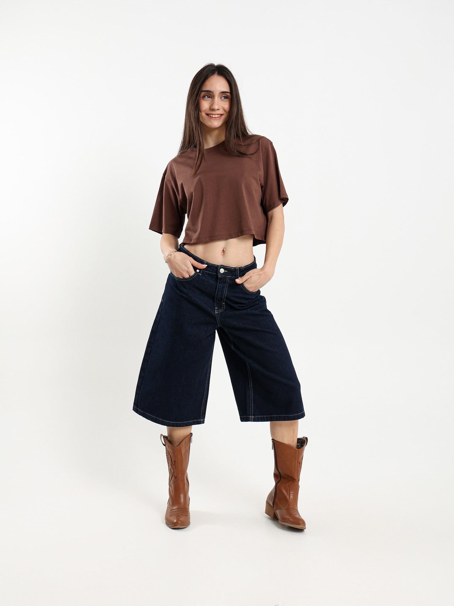 Oversized Denim Shorts
