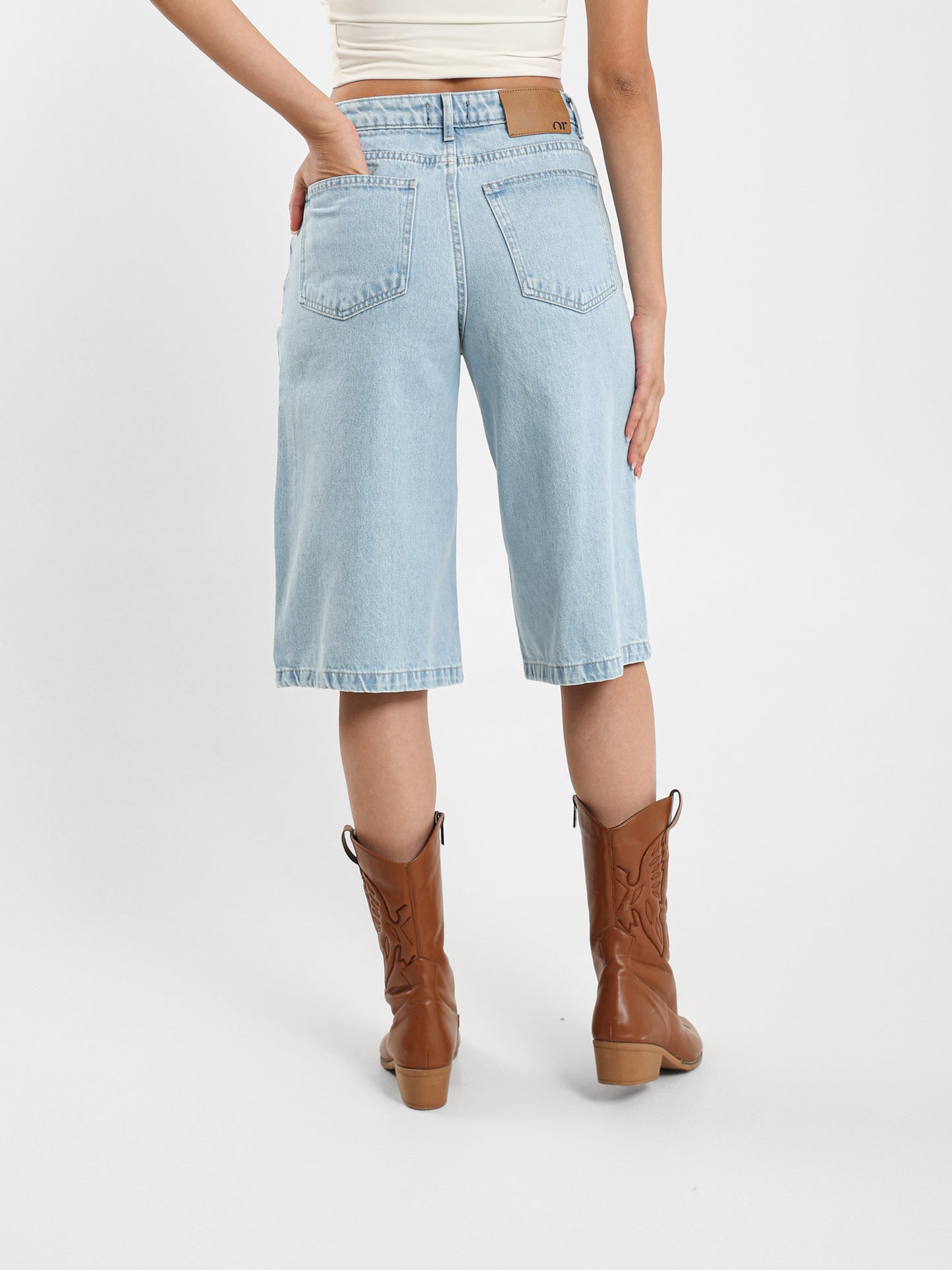 Oversized Denim Shorts