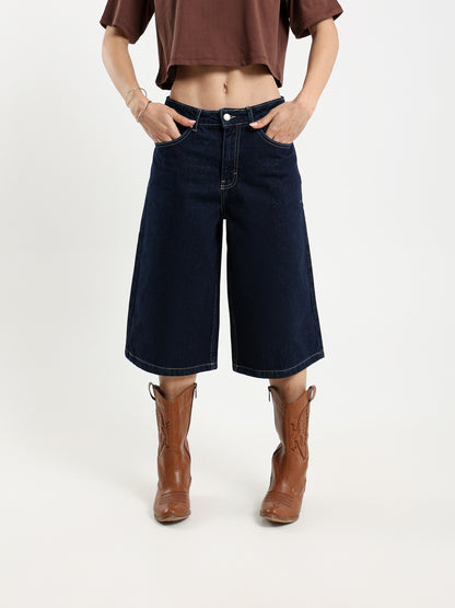 Oversized Denim Shorts