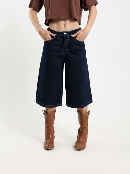 Oversized Denim Shorts