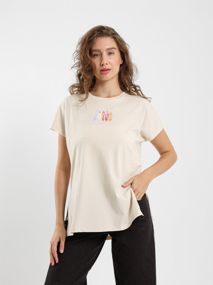 Surfing Boards Print T-Shirt