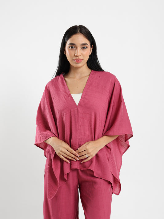 Oversized V-Neck Flowy Top